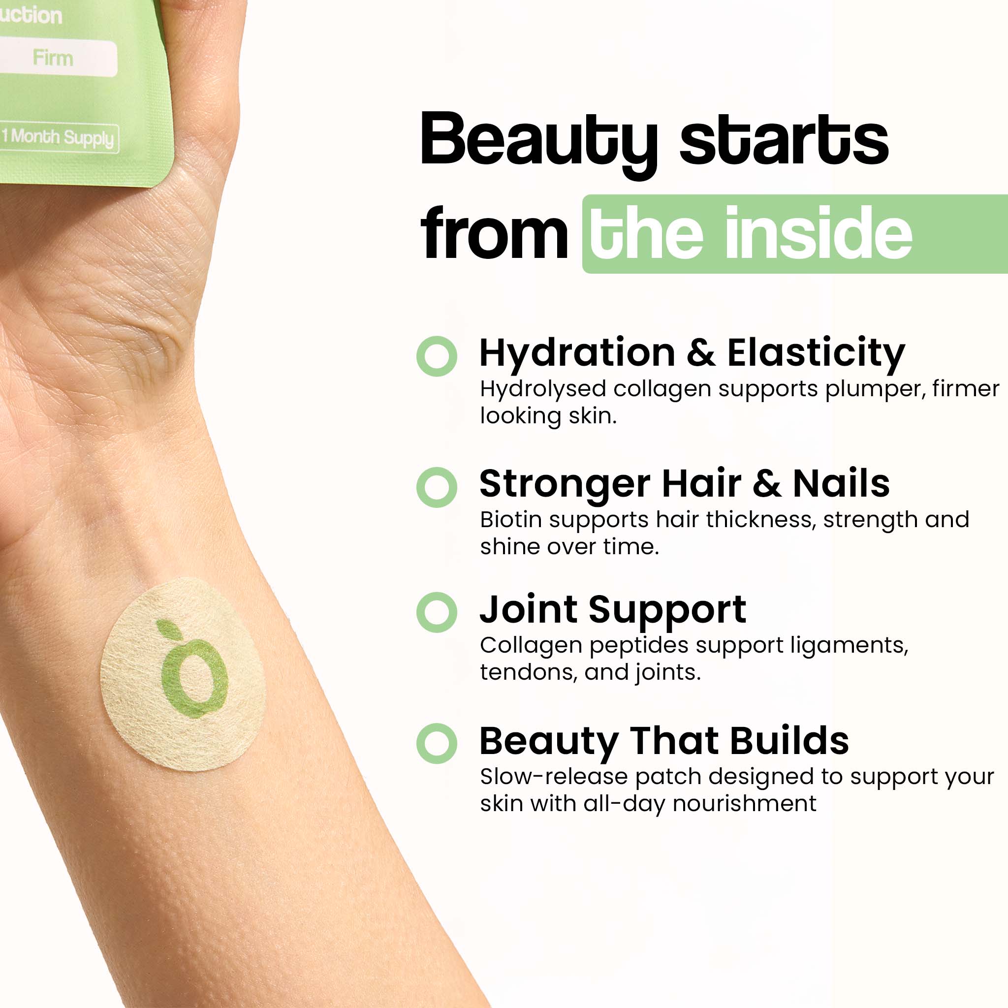 VytaDose Collagen Supplement Jar – Supports healthy hair, nails, and skin elasticity